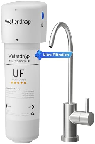 Waterdrop 10UBW-UF 0.01 μm Ultra Filtration Under Sink Water Filter System by Waterdrop