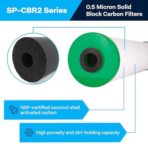 SpiroPure SP-CBR2-20BB 20x4.5 Carbon Water Filter SMCB-4520 CBC20-BB 4 Pack - Image 2