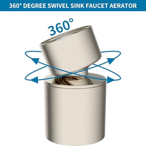 Hibbent NSF/ANSI/CAN 61 & cUPC Certified Faucet Aerator, Brushed Nickel - Image 6
