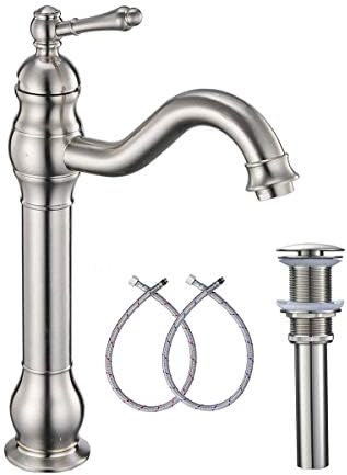 Bathroom Vessel Sink Faucet, Brushed Nickel by GGStudy
