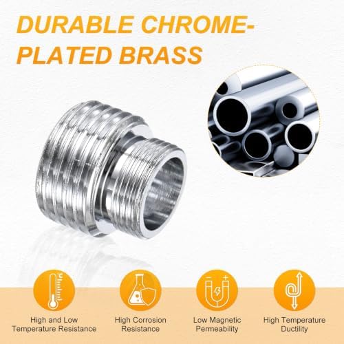 M METERXITY 2-Pack Faucet Adapter, M16 Male to G1/2 Male, for Kitchen - Image 4