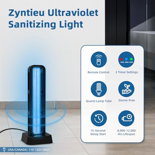 39W UV Light Sanitizer with Remote Control and 3 Timers – Ozone Free Home Disinfection Device, Kills Germs, Viruses, Mold and Dust Mites – Whole Room Ultraviolet Light for Home and Office - Image 2