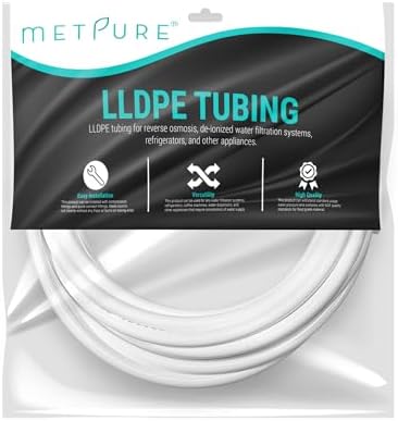 Metpure 3/8" OD LLDPE RO Tubing, 25 ft, White - Image 2