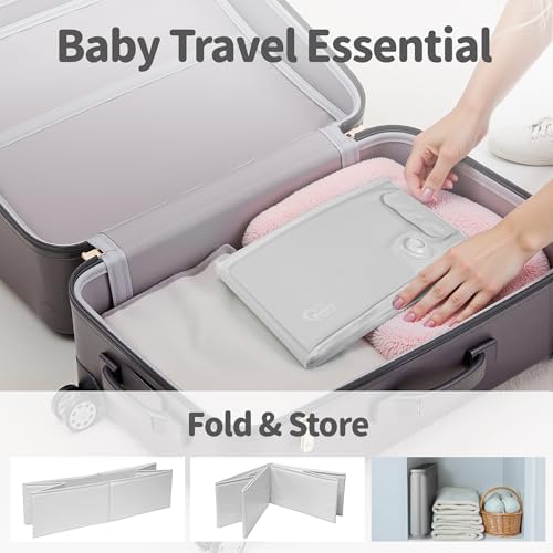Baby Bathtub for 6M-3Y Toddler, Baby Shower Gifts & Registry Search for Boys Girls, Collapsible & Portable Bathtub for Beach Vacation Travel, Bath Essentials for Toddler, Newborn, Kids - Image 5