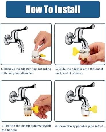 3 Pcs Adjustable Faucet Adapter Kit, Fits 13-25mm Outer Diameter Faucet. - Image 6