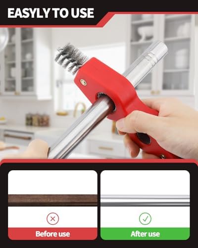 4 PCS 4 in 1 Copper Tubing Brush and Reamer, 1/2 in and 3/4 in Copper Pipe Cleaner, Inner-Outer Reamer Pipes and Pipe Deburring Brush for PVC PPR Brass Aluminum Pipes - Image 5