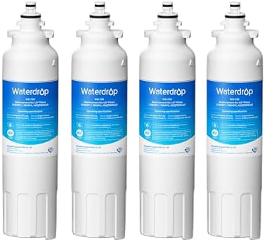 Waterdrop ADQ73613401 Water Filter, Replacement for LG® LT800P®,4 Pack by Waterdrop