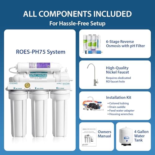 APEC Water ROES-PH75, 6-Stage Under Sink RO System, Alkaline, 75 GPD - Image 3