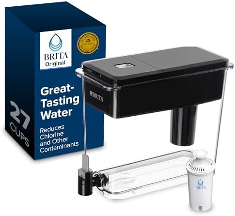 Brita X-Large 27 Cup Water Dispenser, Includes 1 Filter, Black by Brita