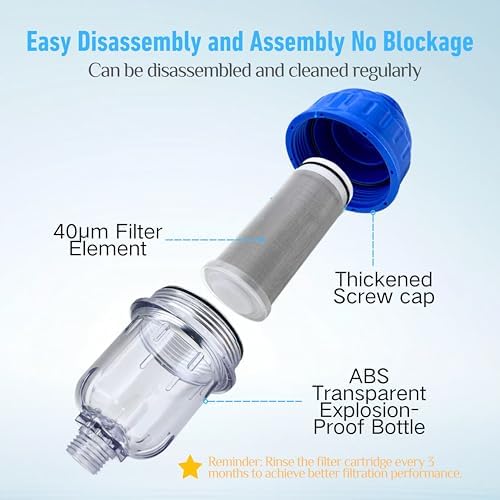 Hard Water Shower Filters, Showerhead Filters for Filtering Sediment and Other Impurities, High Output Household Tap Water Purifiers for Kitchen Washing Machine Bathrooms - Image 3