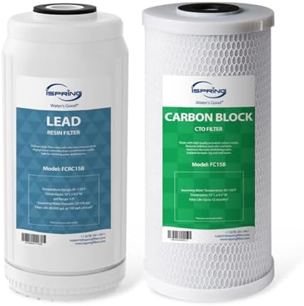iSpring F2WGB21BPB 2-Stage Whole House Water Filter Set for WGB21B-PB by iSpring