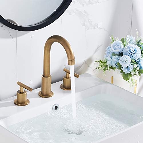 2-Handle Bathroom Faucet, Antique Brass - Image 5
