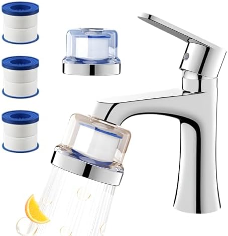 Water Filter for Sink Faucet – Directed Faucet Water Filter with 3 Replaceable Filters & Durable Design for Kitchen & Bathroom Sinks by YACVRLT