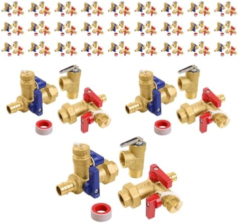 30Set GUOFIS Tankless Water Heater Service Valve Kit,FIPx PEX-A(TOOL054-30) by GUOFIS