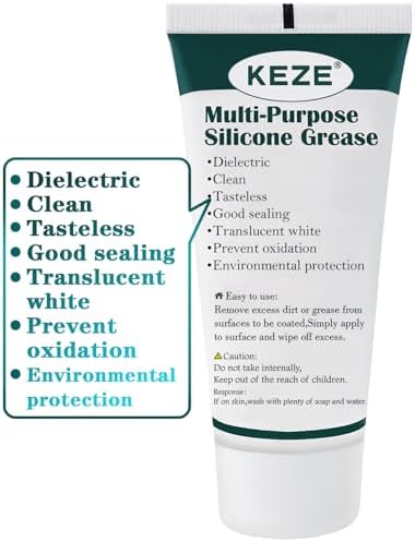KEZE Food Grade Silicone Grease Pool Lube Tube O Rings Lubricant for Plumber Faucet Gasket Water Filter Rubber Seal Silicon Grease with Brush 1 oz 2-Pack - Image 2