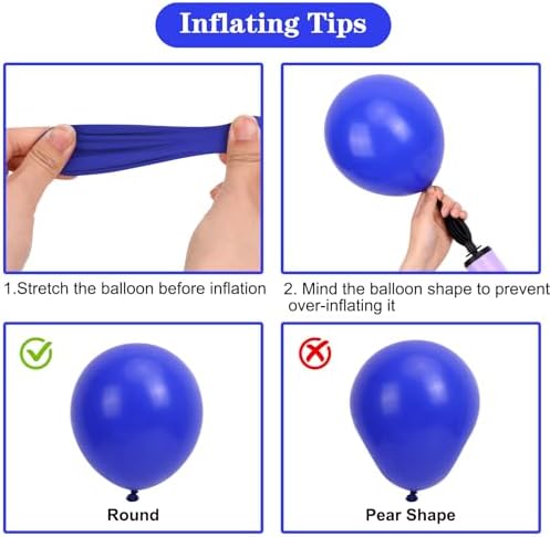 150pcs Royal Blue Balloons Different Sizes 18 12 10 5 Inch, Latex Balloons for Blue Themed Birthday Wedding Baby Shower Party, Grad Anniversary Supplies, Arch Kit Decoration - Image 4