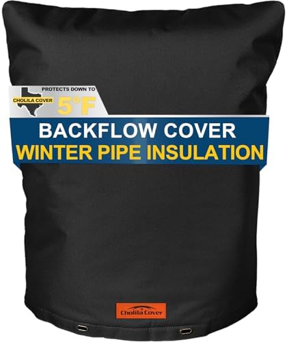 22"x34" Insulated Backflow Cover, Black, 7-Layer by CholilaCover