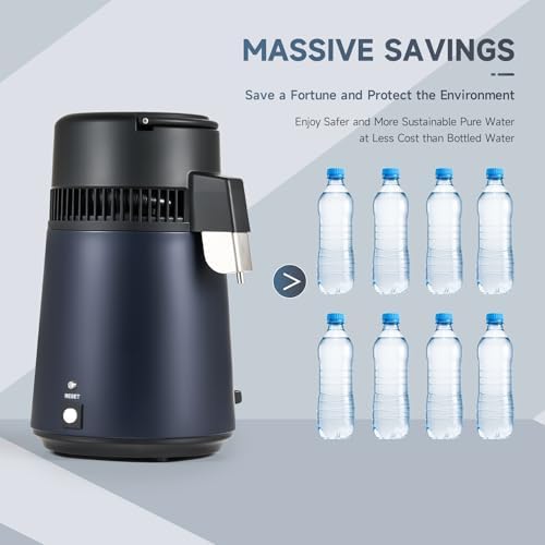 CO-Z 1.1 Gallon Water Distiller, 4L 750W Countertop Maker, Glass Pot - Image 4