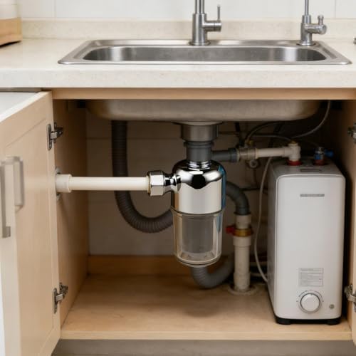 Water Heater Pre-Filter, W21 Activity Copper Head Washing Machine Sediment Strainer, G1/2 Threaded 40-Micrometer Screen with 304 Stainless Steel Mesh, Extend Appliance Life, Clear Housing - Image 4