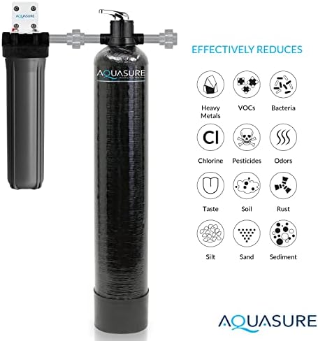 Aquasure Signature Elite Complete Whole House Water Treatment System with Digital Metered Control Water Softener, Conditioner and 75 GPD RO Reverse Osmosis Filtration (72,000 Grains) - Image 3