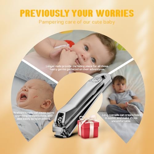FVION Kids Nail Clippers, Small Jaw Baby Nail Clipper Trimmers for Infants and Toddlers, Precision Children Nail Clippers Nail Grooming Tool for Tiny Fingers and Toes - Silver - Image 6