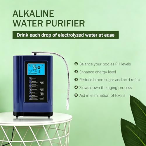 Alkaline Water Ionizer, Hydrogen Water Machine, Drinking Purifier with Auto-Cleaning and Intelligent Voice, 7 Water Settings, 8000 Liters Per Filter White - Image 7