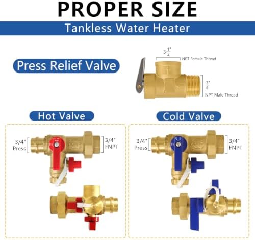 10Set GUOFIS Tankless Water Heater Service Valve Kit,FIPx Press(TOOL055-10) - Image 2