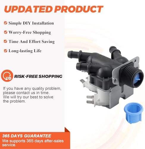 5221ER1003A 5220FR2075L OE'M Cold Water Inlet Valve by Beaquicy- Replacement for LG Tromm Kenmore Front Load Washers- 5221ER1003C 5221ER1003D Triple Solenoid Cold Water Inlet Valve Assembly - Image 3