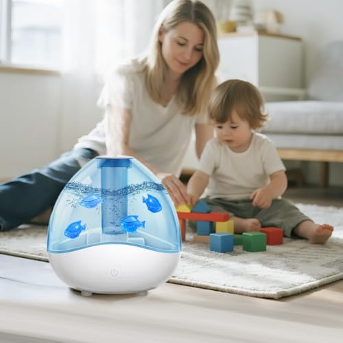 Humidifier Tank Cleaner, 10PCS Universal Humidifier filters fish Compatible with Drop,Droplet, Warm&Cool Mist Humidifiers, Fish Tank, Keep The Water (Fish-blue) - Image 5