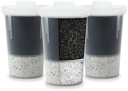 Santevia MINA Alkaline Water Filter Value Pack | 3-Pack At Home Water Pitcher Filter Adds Minerals and Makes Alkaline Water | Chlorine and Lead Water Filter| Made In North America by Santevia