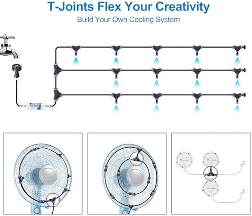 Misters for Outside Patio, Outdoor Water Misting Cooling System, 60FT|18M. - Image 4