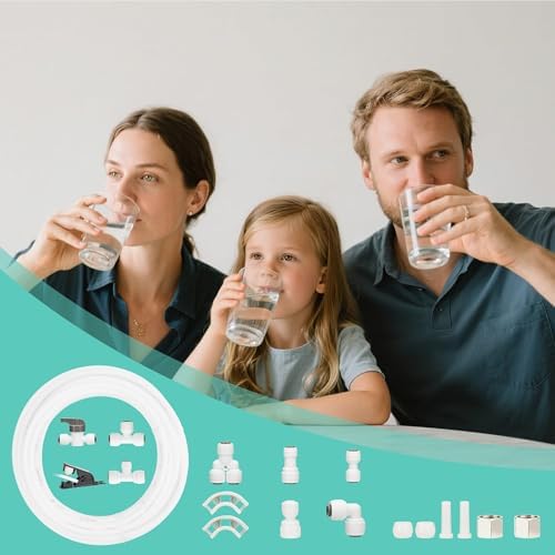 Ice Maker Water Line Kit Connection, 25FT 1/4" OD Water Line with Quick Connections for Refrigerator/Ice Maker Reverse Osmosis RO System Water Filter Faucet - Image 7