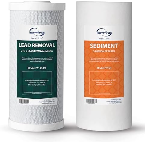 iSpring F2WGB21BCPB Sediment & Lead Removal Water Filter Set for WGB21B-CPB by iSpring