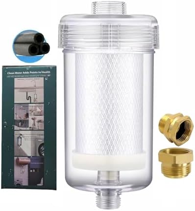 2 Micron Carbon Washer Water Filter, Visible Washing Machine Water Filter System, 99.5% Removal of Chlorine Fluoride, Heavy Metals, Odors, Scale, Reduces Dry Skin ACF Shower Filter by ZHYUUAX