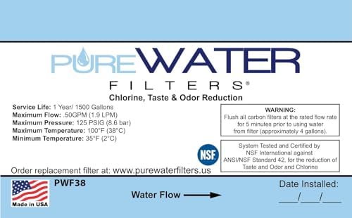 PureWater Filters PWF38 Under Sink Water Filter for Kitchen & Bath Faucets - Image 2