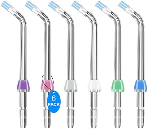 Replacement Tips Compatible with Waterpik Water Flosser and Other Oral Irrigators, Plaque Remove Bristles (6 Plaque Chaser Tips) by IIYL