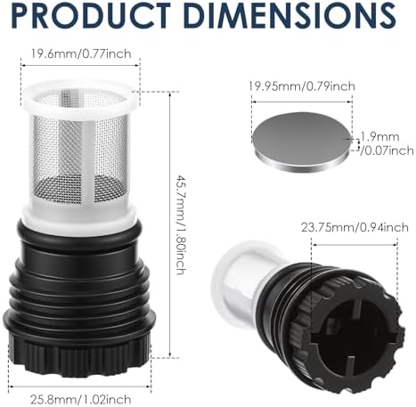3-in-1 Filter Removal Tool & 2 Inlet Filters Kit for Tankless Water Heaters, Compatible with Impact Drivers, Wrenches or Hand Grip, Water Heater Maintenance Kit for Easier Filter Cleaning - Image 2