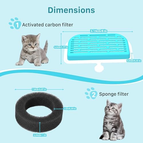 GIOTOHUN Cat Water Fountain Filter: 24 Filters - Image 7