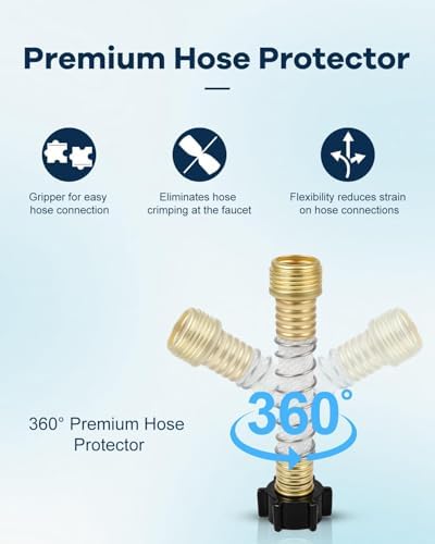 RV Inline Water Filter with 2 Flexible Hose Protector, Reduces Chlorine, Bad Taste, Corrosion, Rust, Sediments and Turbidity, Ideal for RVs, Garden, Gardening, Car Washing, Planting, 2 Pack - Image 4
