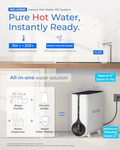 Waterdrop KJ600 Instant Hot Reverse Osmosis System, 600 GPD, Tankless RO - Image 2