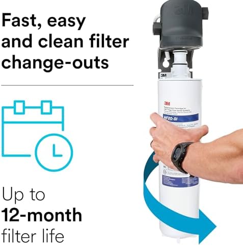 3M Aqua-Pure HF20-S-SR Carbonless Water Filter Replacement Cartridge, for Ice Machines, Inhibits Scale - Image 3
