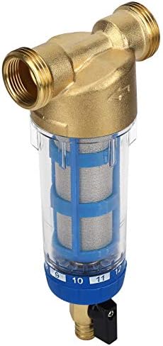 Water Filter, Spin Down Sediment Pre Filter 50 Micron Mesh, Reusable Whole House for Sediment Rust Sand Removal, G1 G3/4 Thread, Clear Housing Washable - Image 2