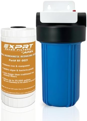 Whole House Water Filter 10" x 4.5" for Iron, Manganese, PFAS EZ-2400 by ApexExprtWaterFilters