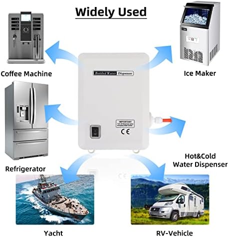 Bottled Water Dispenser Pump System - 20ft 110V AC US Plug Water Dispensing Pump with Single Inlet - Compatible Use with Coffee/Tea Machines, Water Dispensers, Refrigerators, Ice Makers - Image 3
