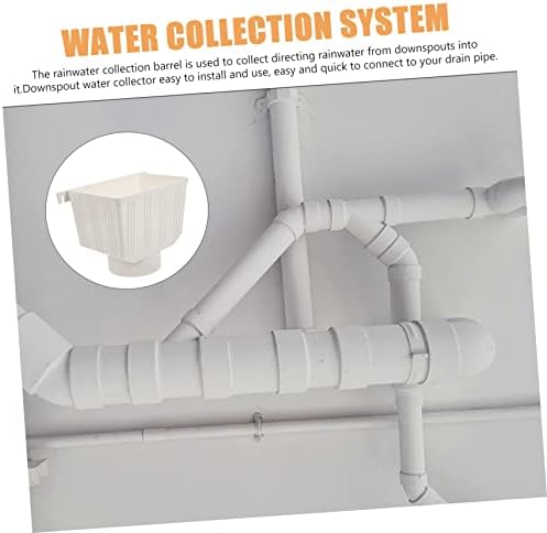 White PVC Downspout Adapter for Rainwater Collection, Easy Install - Image 4