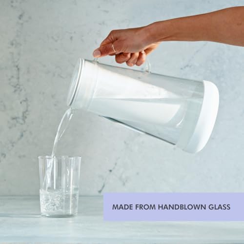 LifeStraw Home– Water Filter Pitcher, 7-Cup, Glass with Silicone Base, Stormy Blue, for Everyday Protection Against Bacteria, parasites, microplastics, Lead, Mercury, PFAS and a Variety of Chemicals - Image 3