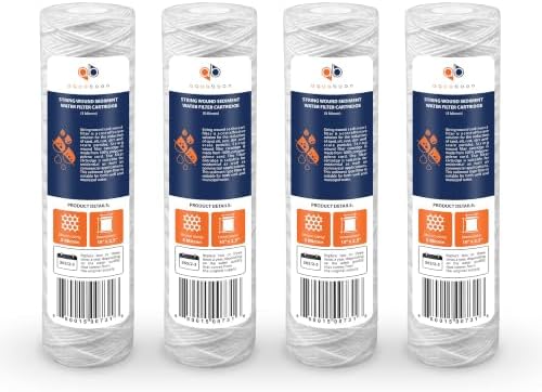 Aquaboon Whole House 5 Micron String Wound Sediment Water Filter 4-Pack by Aquaboon