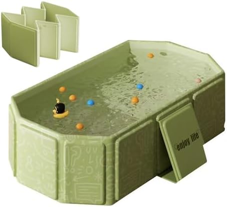 Portable & Foldable Bathtub for Newborns to Toddlers, Baby Bathtub, Easy to Store, Lightweight for Home & Travel, SpaceSaver Collapsible Baby Tubs for Kids, Green by DUSHARKFUN