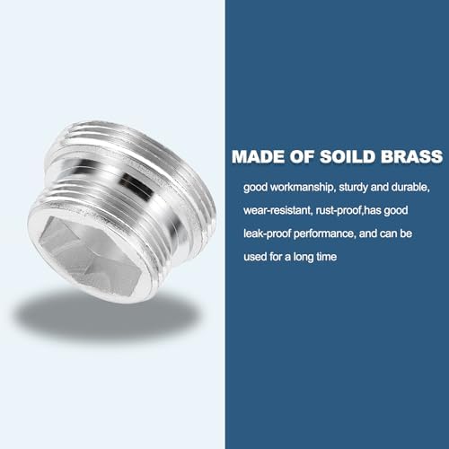 uxcell Faucet Aerator Adapter,M18 Male to M22 Male Brass Faucet Adapter - Image 4