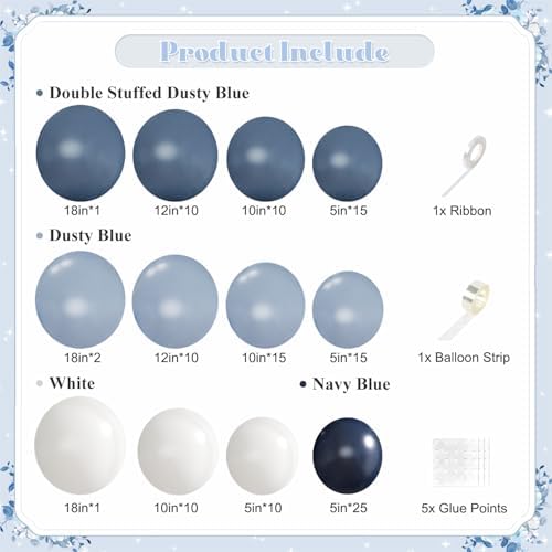 Navy Blue Balloon Arch Kit for Blueberry Baby Shower Birthday Decorations - Image 2